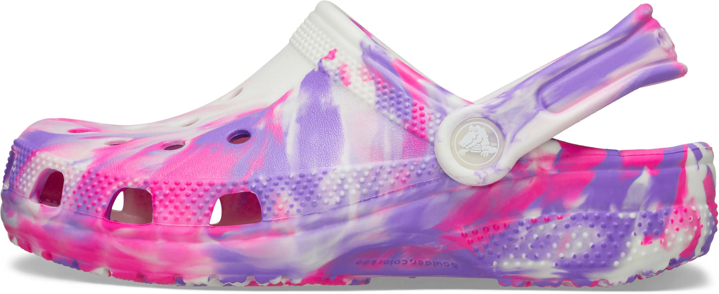 Crocs Classic Glow Marbled Clog Kids Pink Crush/Multi