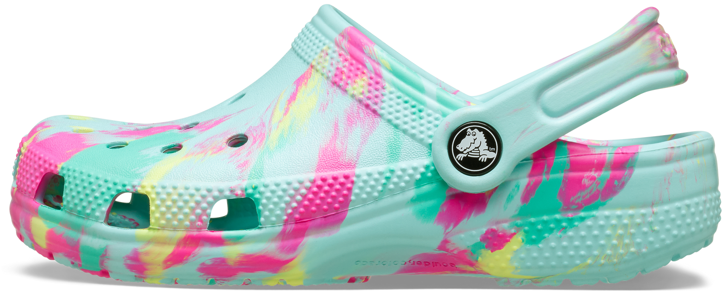 Crocs Classic Marbled Clog Kids/Youth Aquamarine/Multi