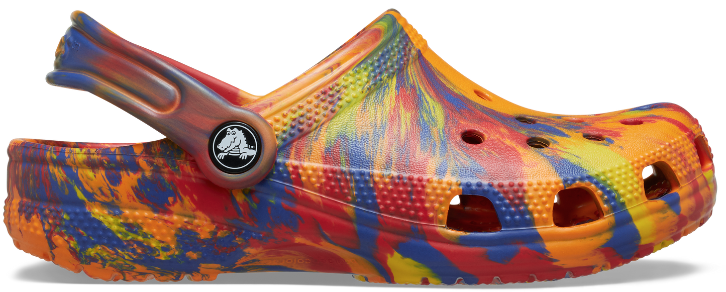 Crocs Classic Marbled Clog Kids/Youth Orange Zing/Multi