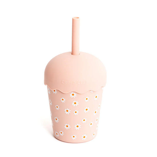 Chino Club | Smoothie Cup & Straw Pink Daisy