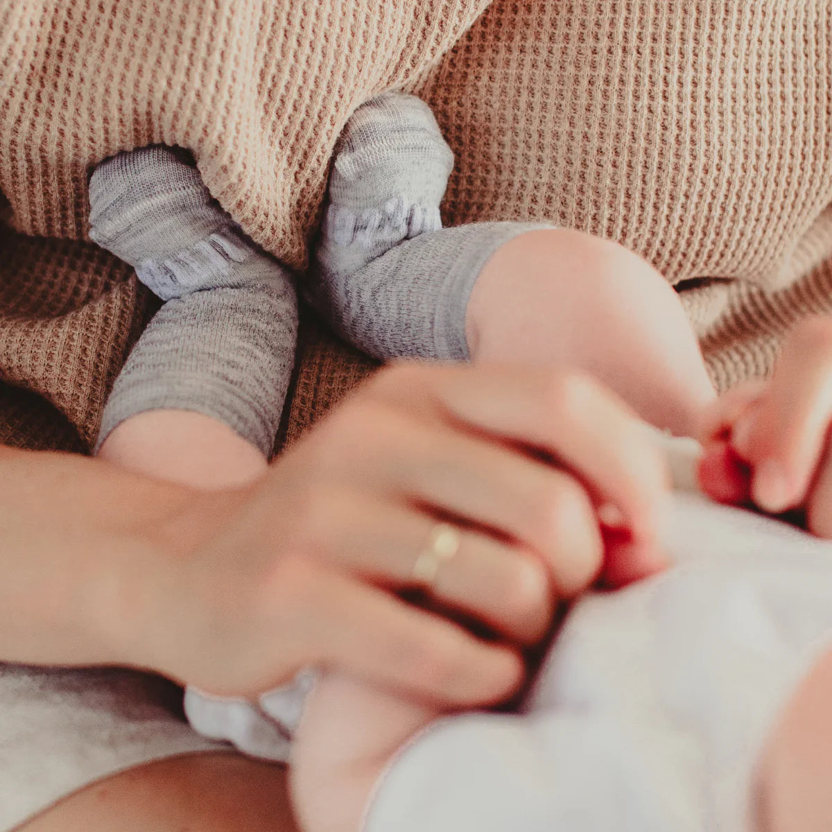 Lamington Baby Merino Crew Socks Bunny