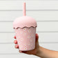 Chino Club | Smoothie Cup & Straw Pink Daisy