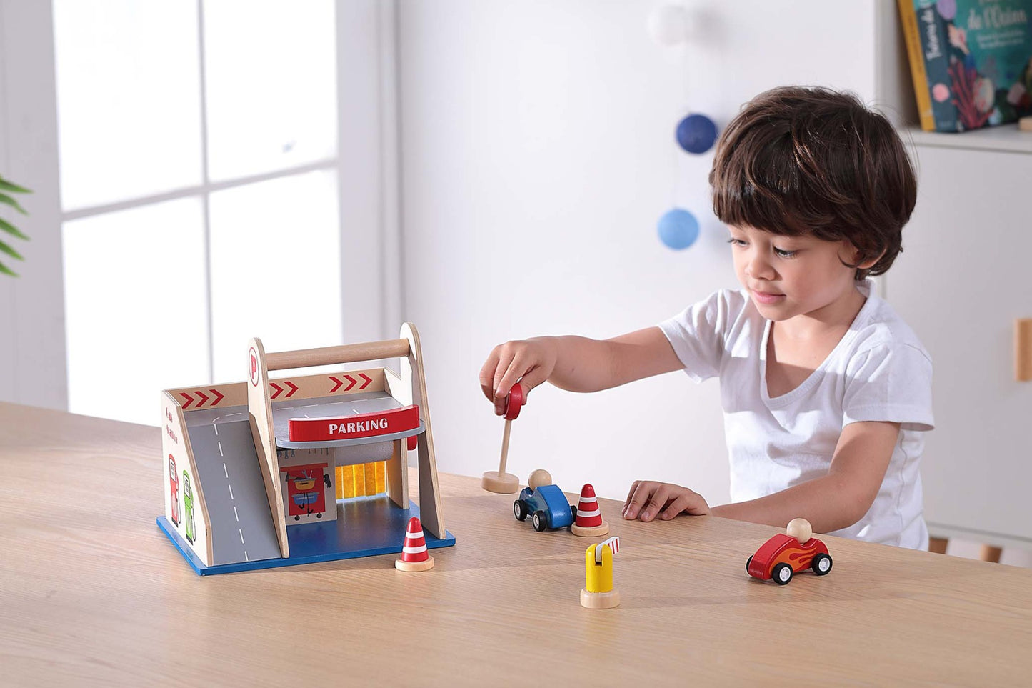 Wooden Car Park Play Set