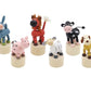 Wooden Farm Animal Press Toys