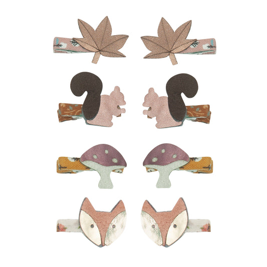 Mimi & Lula Woodland Mini Clips Chestnut