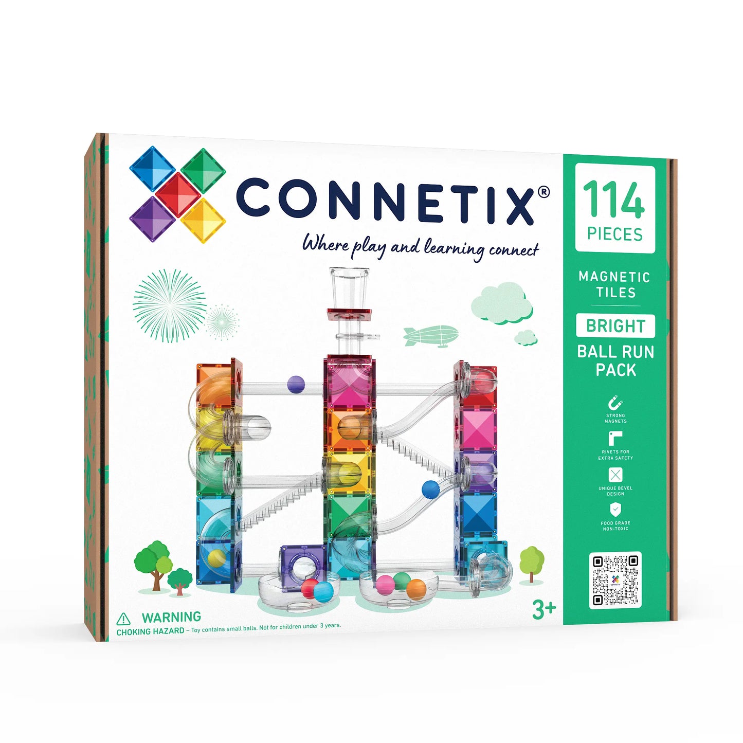 Connetix Ball Run Bright Pack 114 pc