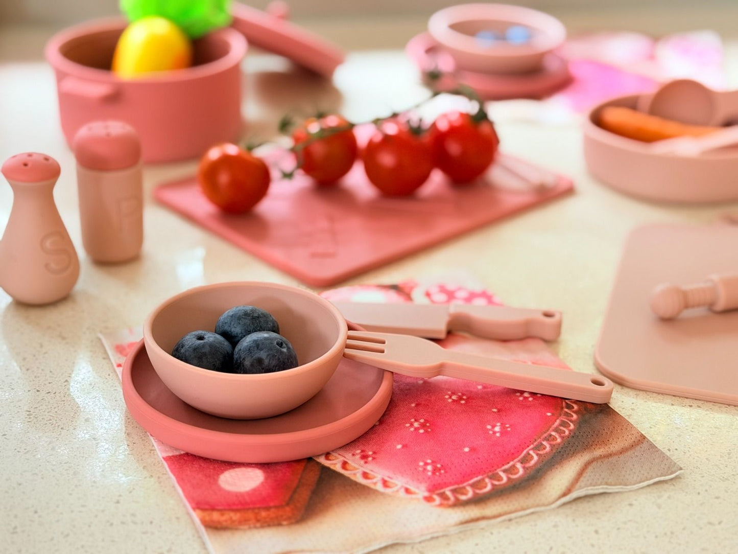 Silicone Kitchen Set Pink