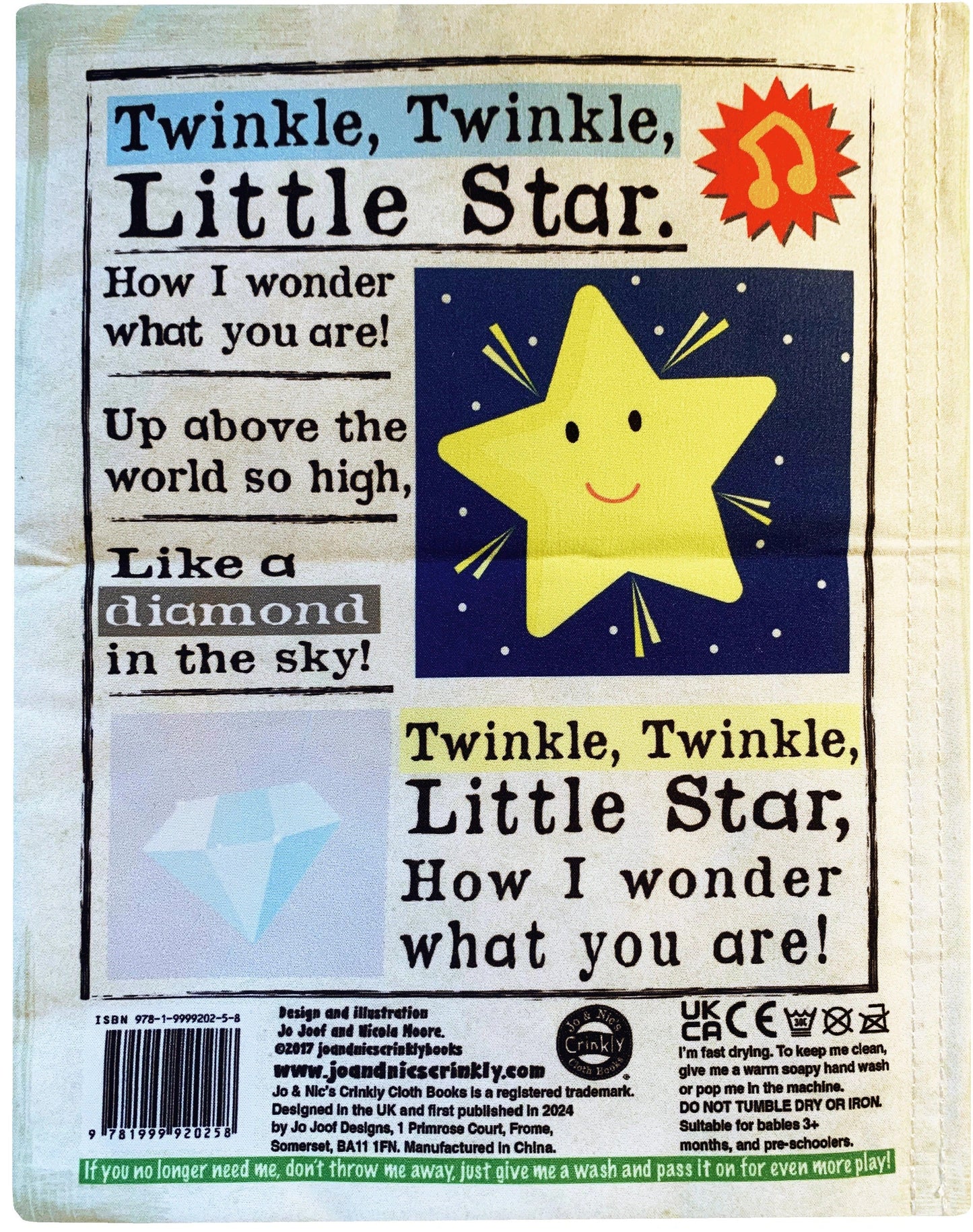 Crinkly Cloth Book Nursery Rhyme