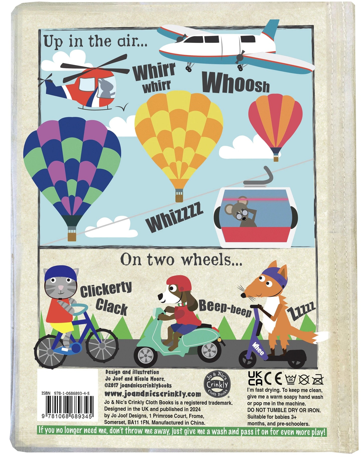 Crinkly Cloth Book Noisy Vehicles