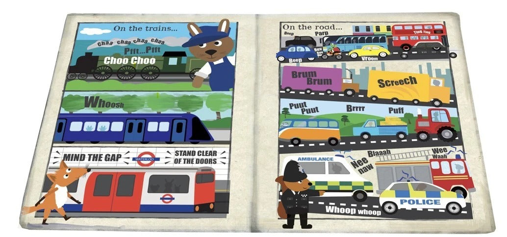 Crinkly Cloth Book Noisy Vehicles