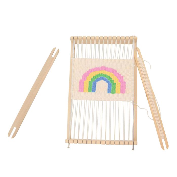 Discovery Zone Rainbow Wooden Weaving Loom