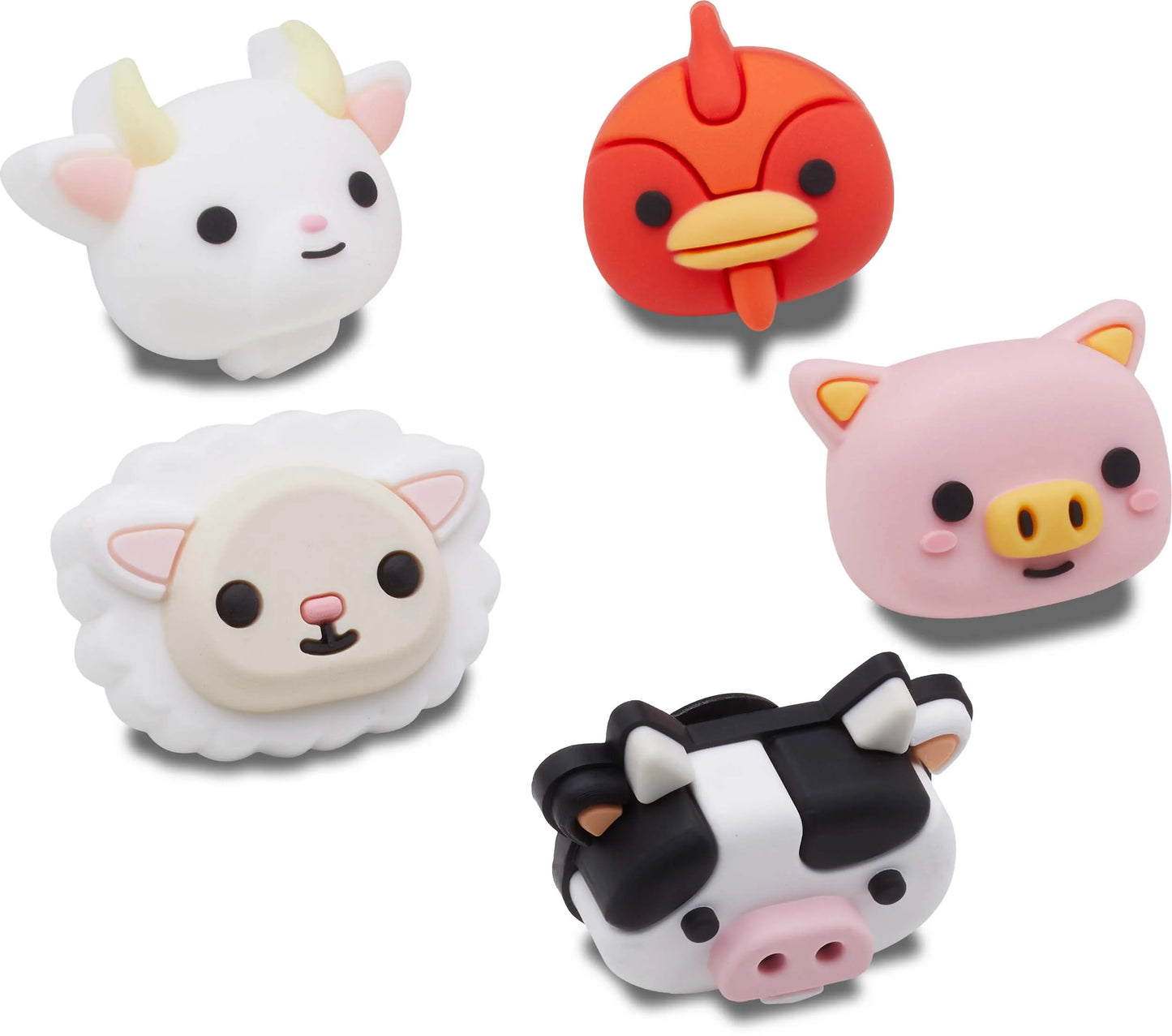 Jibbitz 3D Farm Animal Faces 5 pack