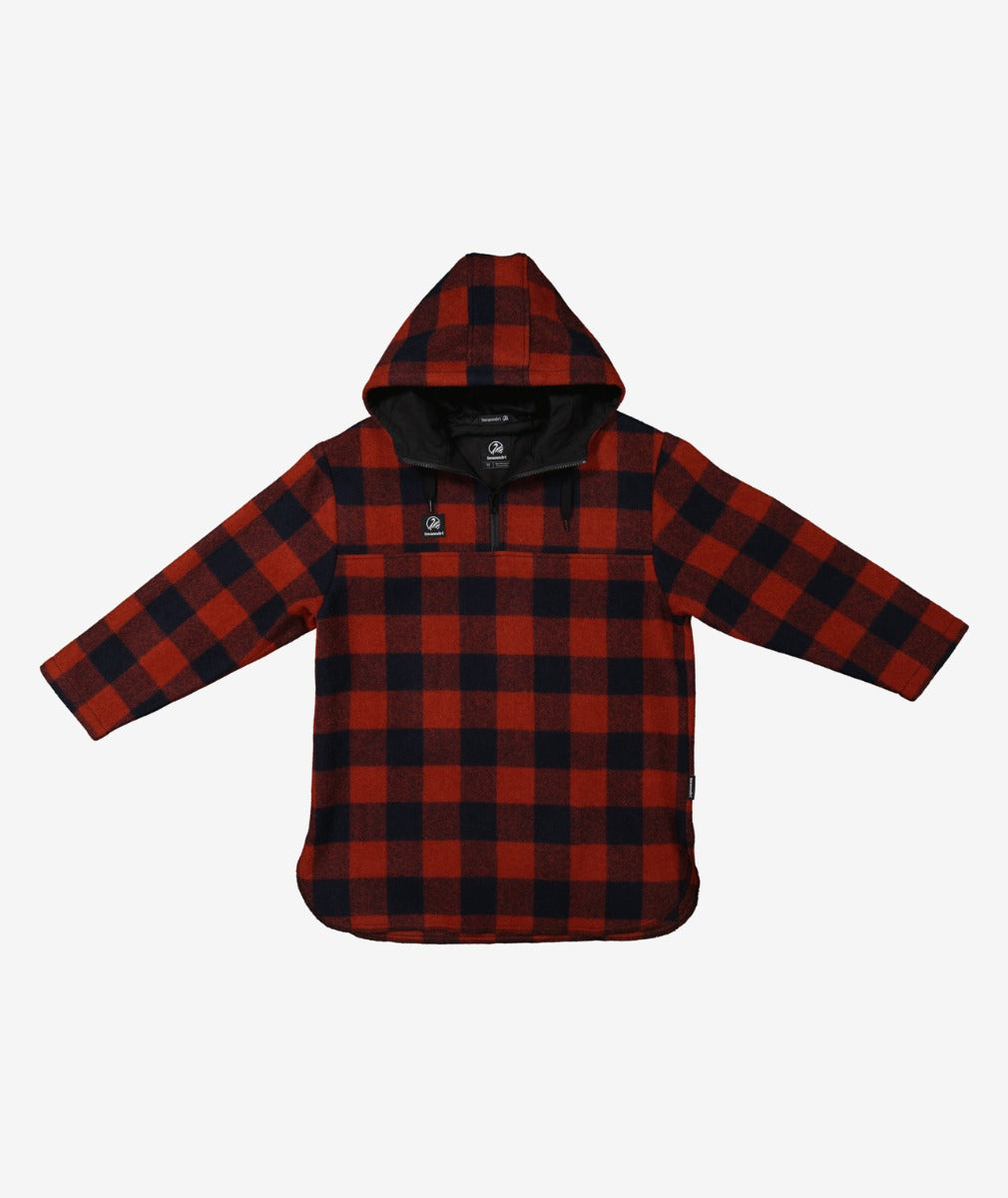 Swanndri Kid's Brixton Bush Shirt Burnt Merlot Check