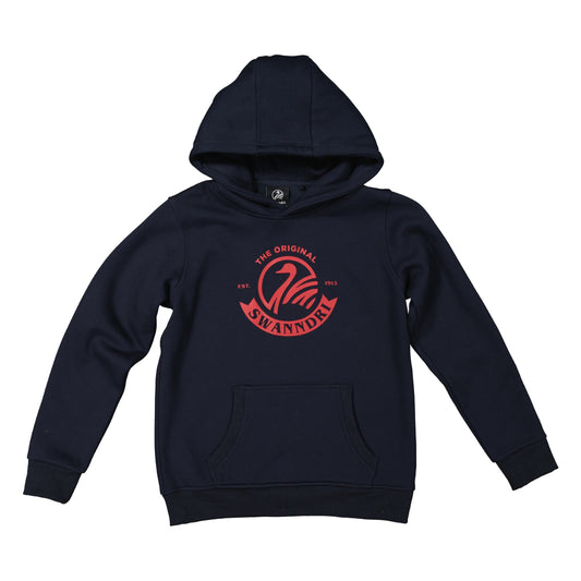 Swanndri Kid's Original V2 Hoodie Navy/Chili