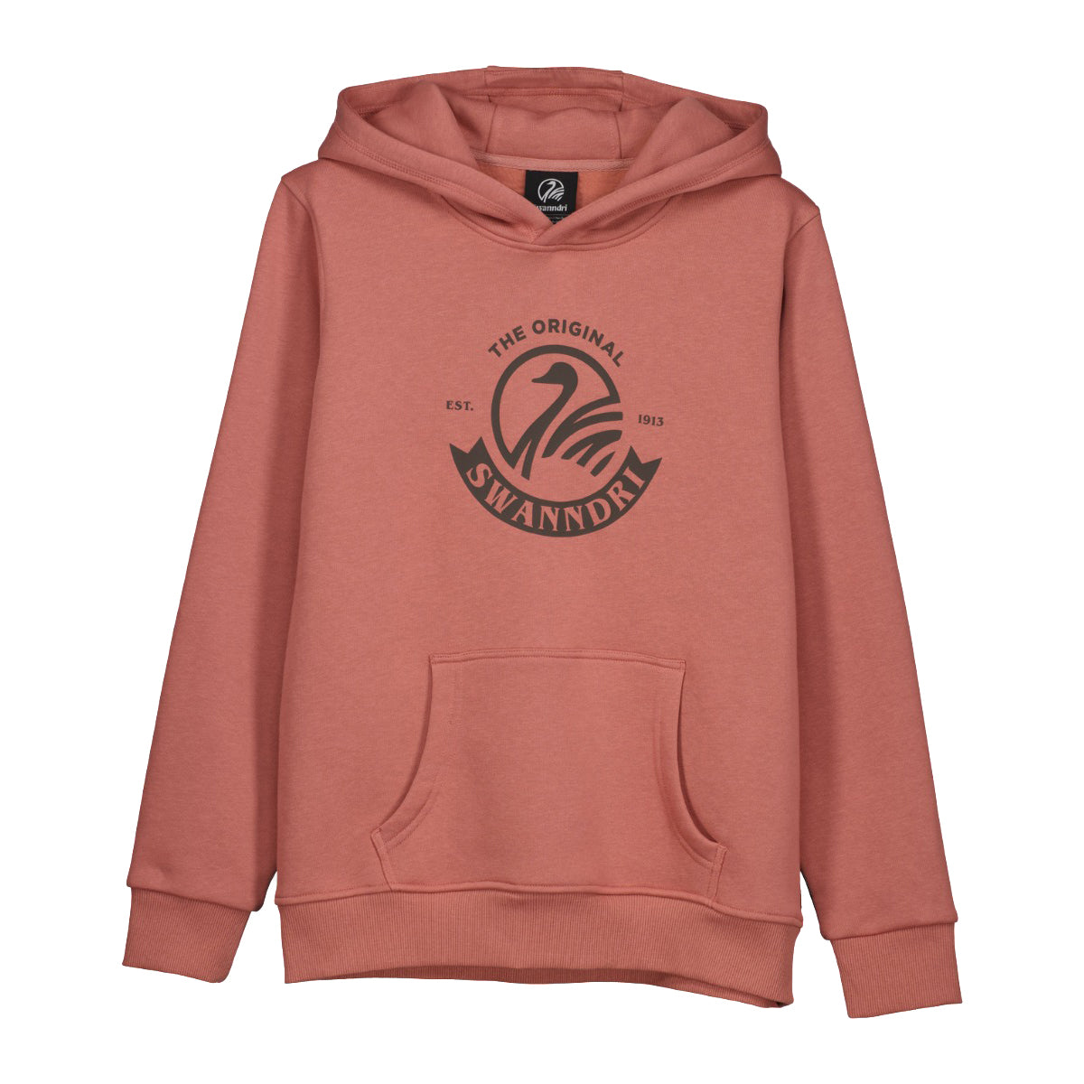 Swanndri Kid's Original V2 Hoodie Dusty Rose/Coffee