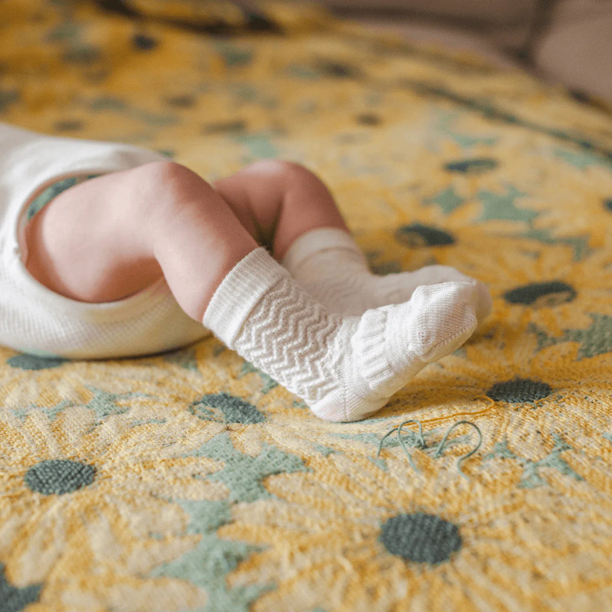 Lamington Baby Merino Crew Socks Pearl