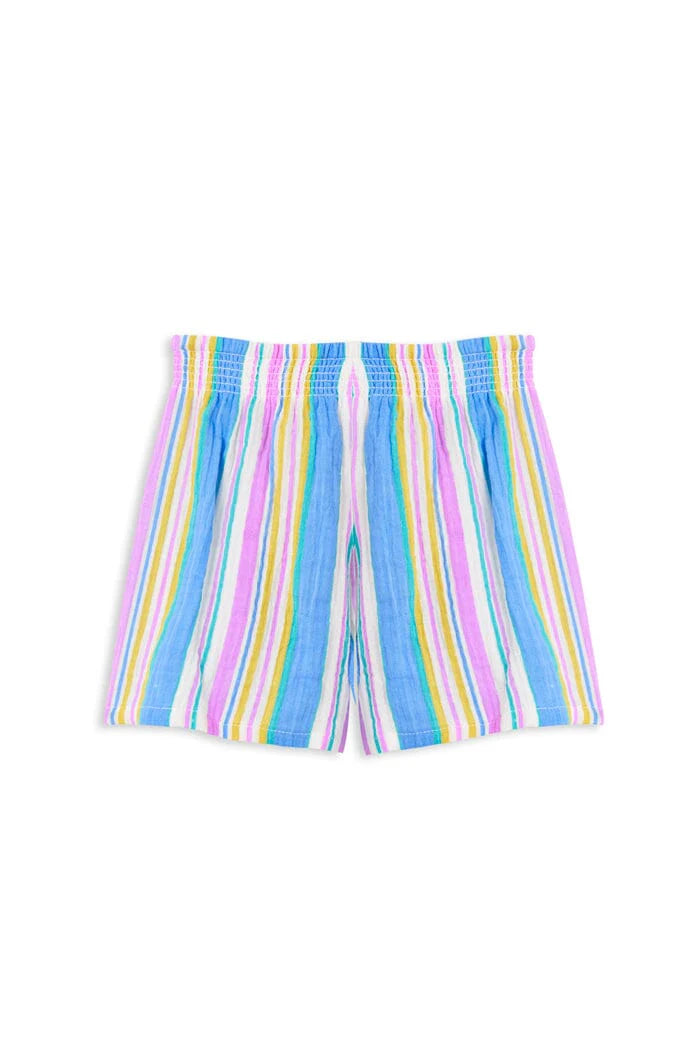 Milky Crinkle Stripe Short