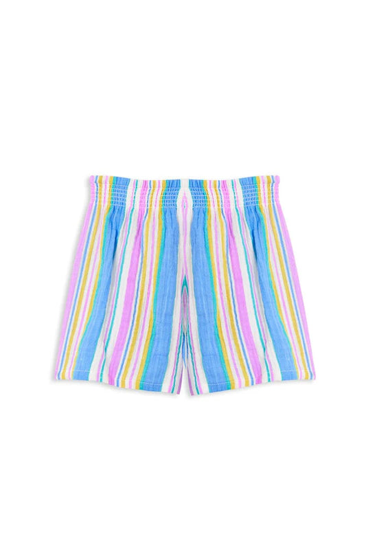 Milky Crinkle Stripe Short