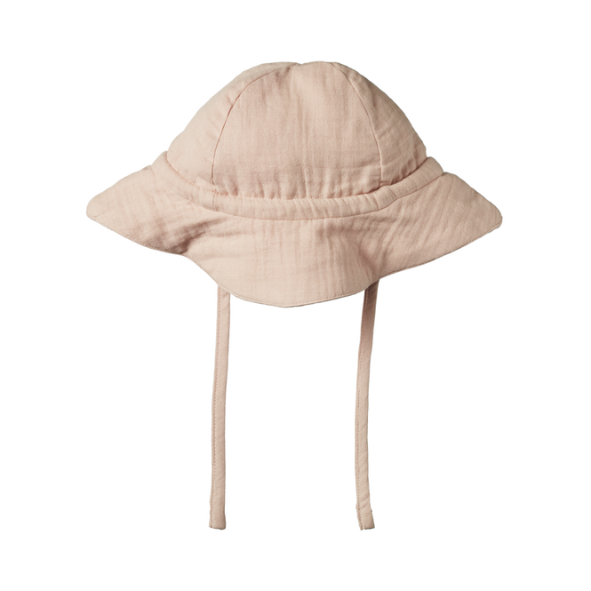 Nature Baby Crinkle Muslin Sunhat Rose Dust