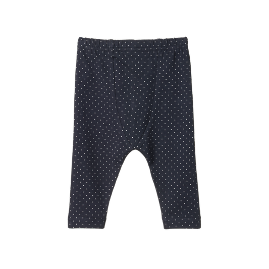 Nature Baby Leggings Navy Mini Dot Print