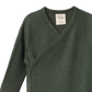 Nature Baby Merino Long Sleeve Kimono Bodysuit Pointelle Thyme