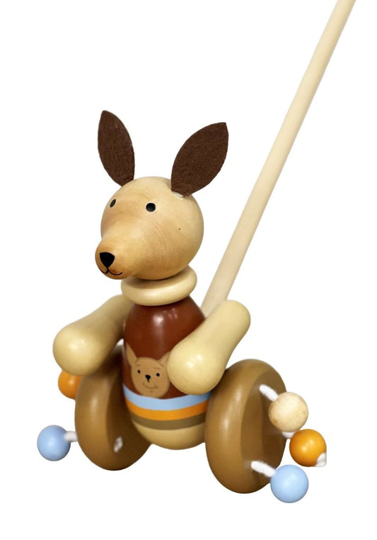 Wooden Push Along Toy Kangaroo