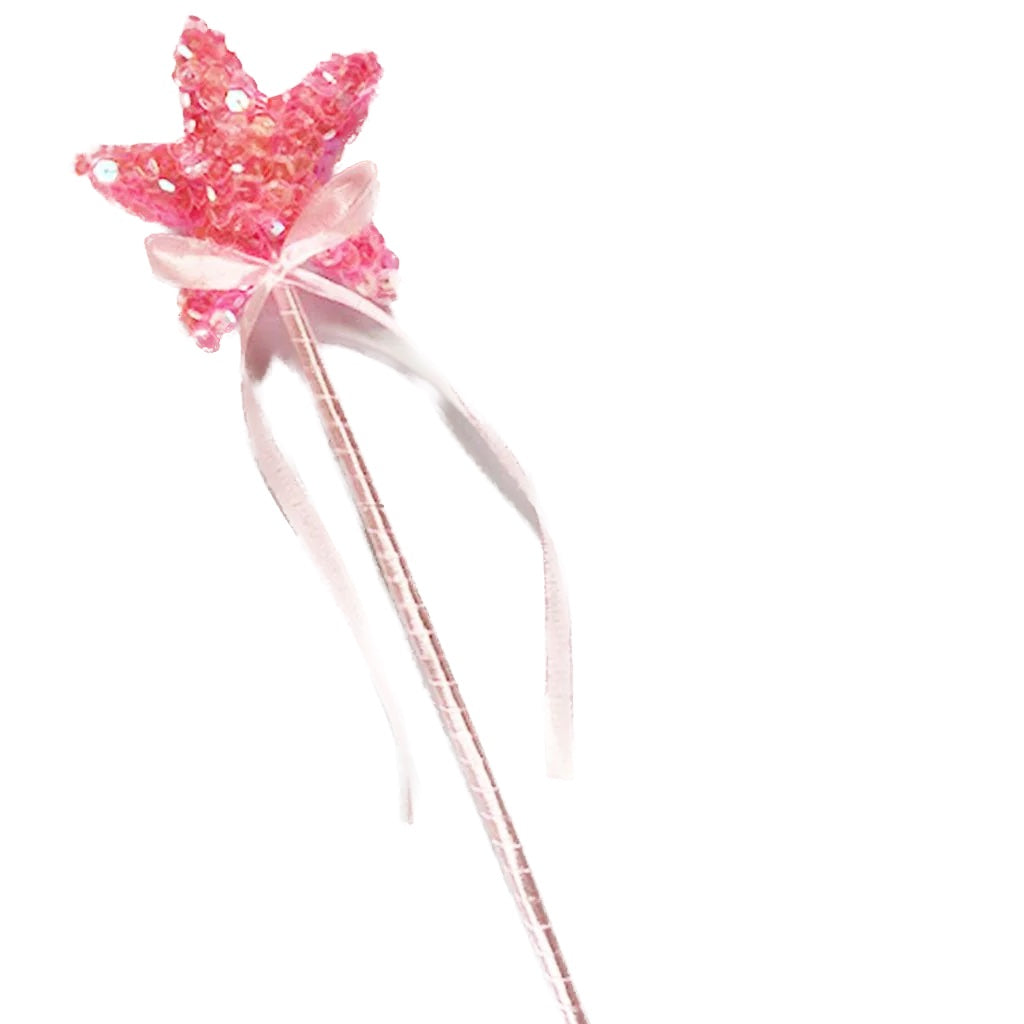 Sequin Puffy Star Wand Light Pink