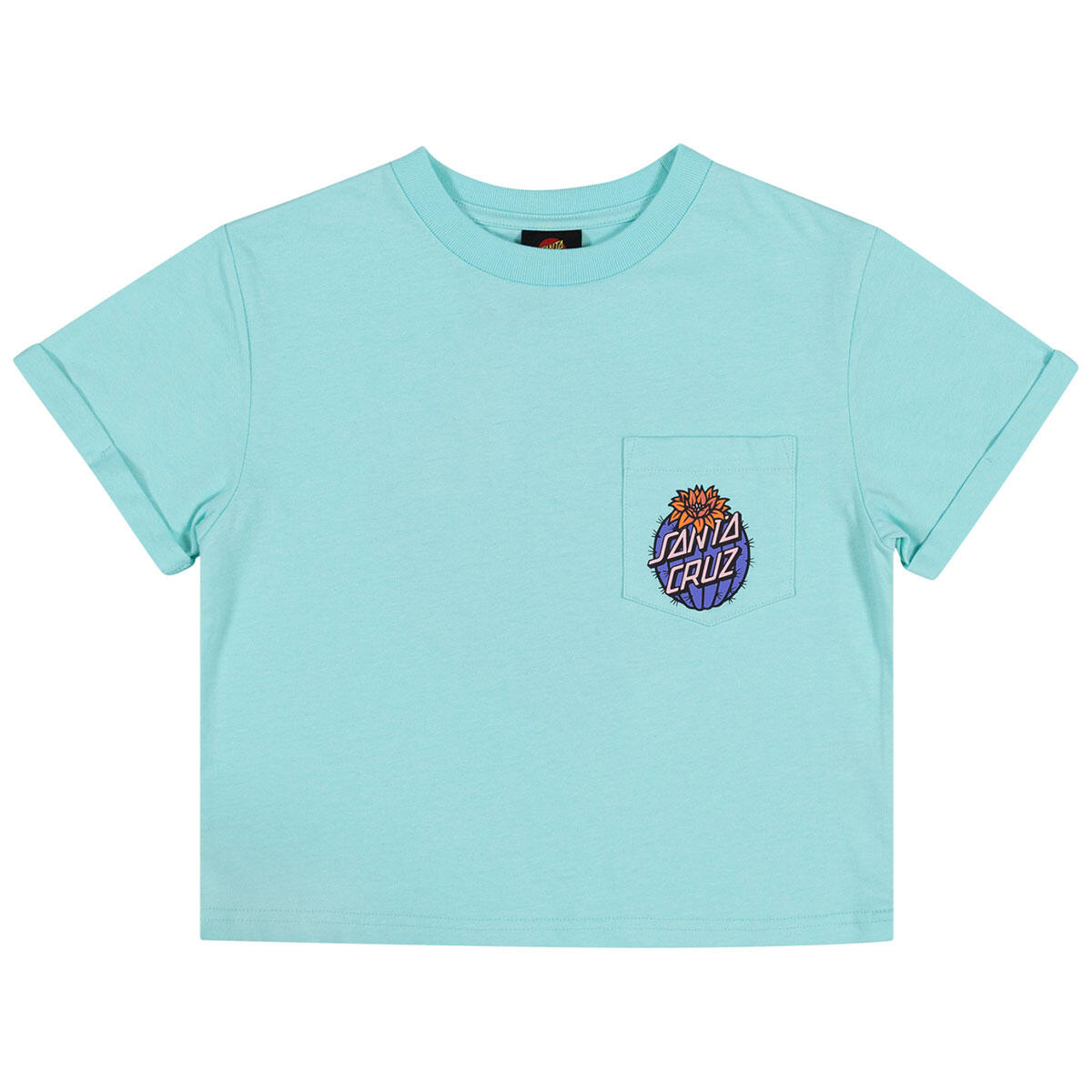 Santa Cruz Cactus Dot Tee Aqua