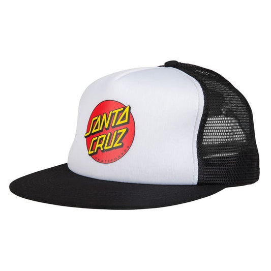 Santa Cruz Classic Dot Trucker Cap White