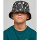 Mad Hueys Reversible Bucket Hat Croc Captain Vintage Black