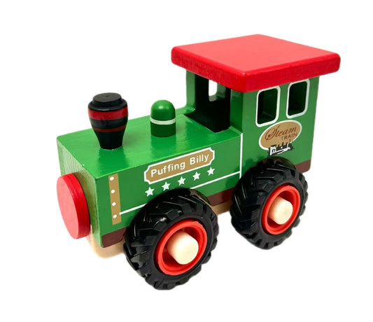 Green Wooden Train