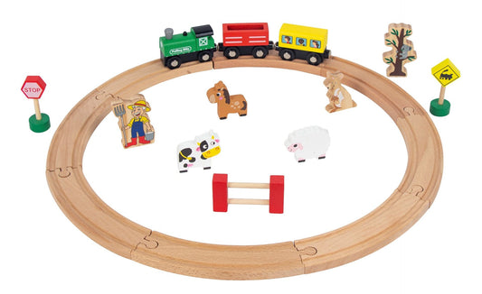 Wooden Magnetic Train Play Set