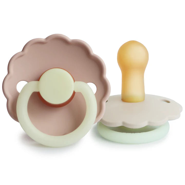 Frigg Daisy Natural Rubber Pacifiers Blush | Cream Night