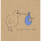 The Little Card Factory Blue Little Kiwi Card