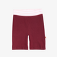 The Girl Club Dark Plum Rib Stretch Shorts