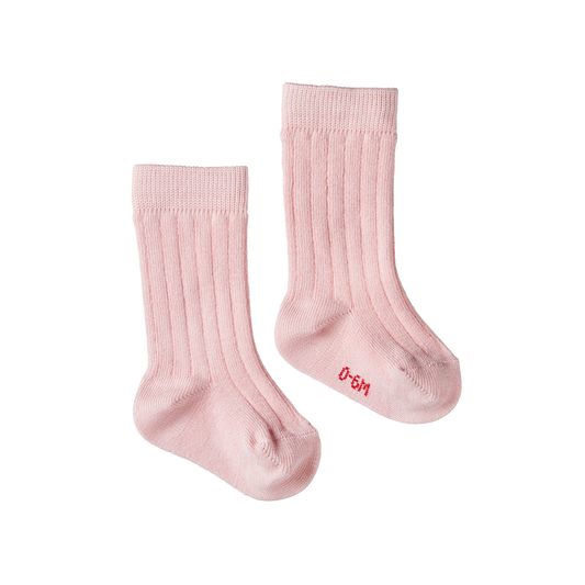 Nature Baby Organic Cotton Rib Socks Rose Bud