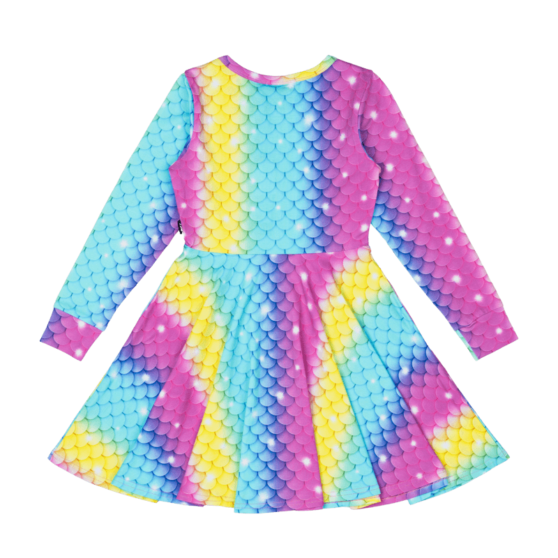 Rock Your Kid Splash Long Sleeve Waisted Dress