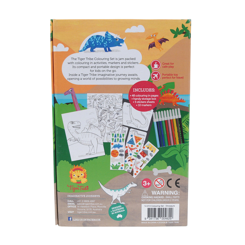 Tiger Tribe Colouring Set Dinosaur