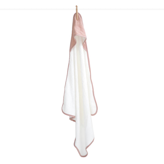 Burrow & Be Baby Hooded Towel Dusty Rose