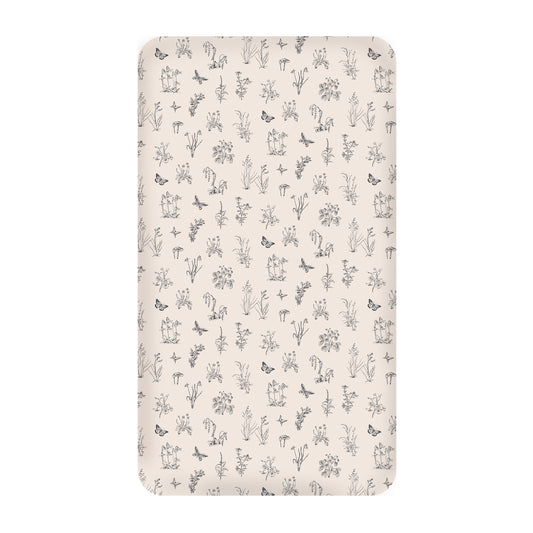 Burrow & Be Blush Meadow Cot Sheet