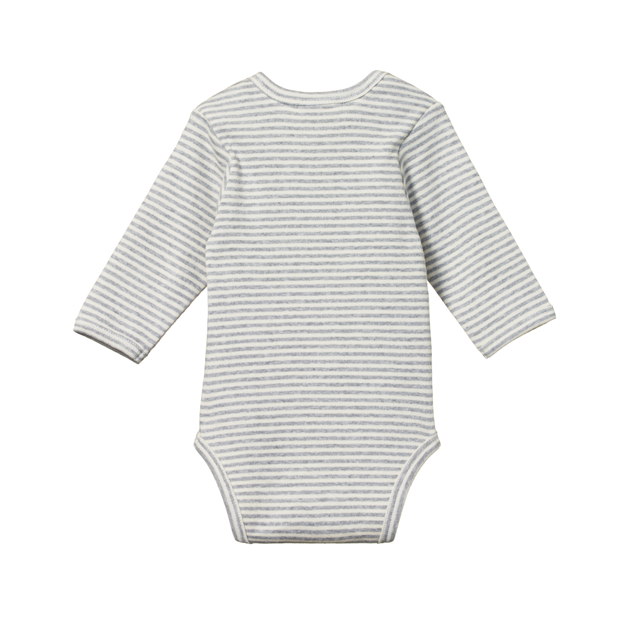 Nature Baby Long Sleeve Bodysuit Grey Marl Stripe