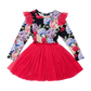 Rock Your Kid Midnight Florals Long Sleeve Circus Dress