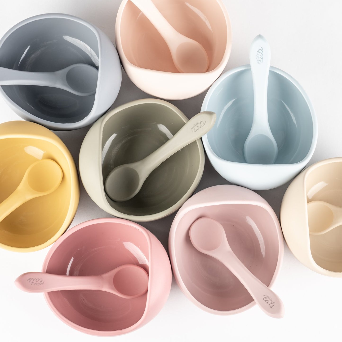 Petite Eats Silicone Bowl and Spoon Dusky Rose