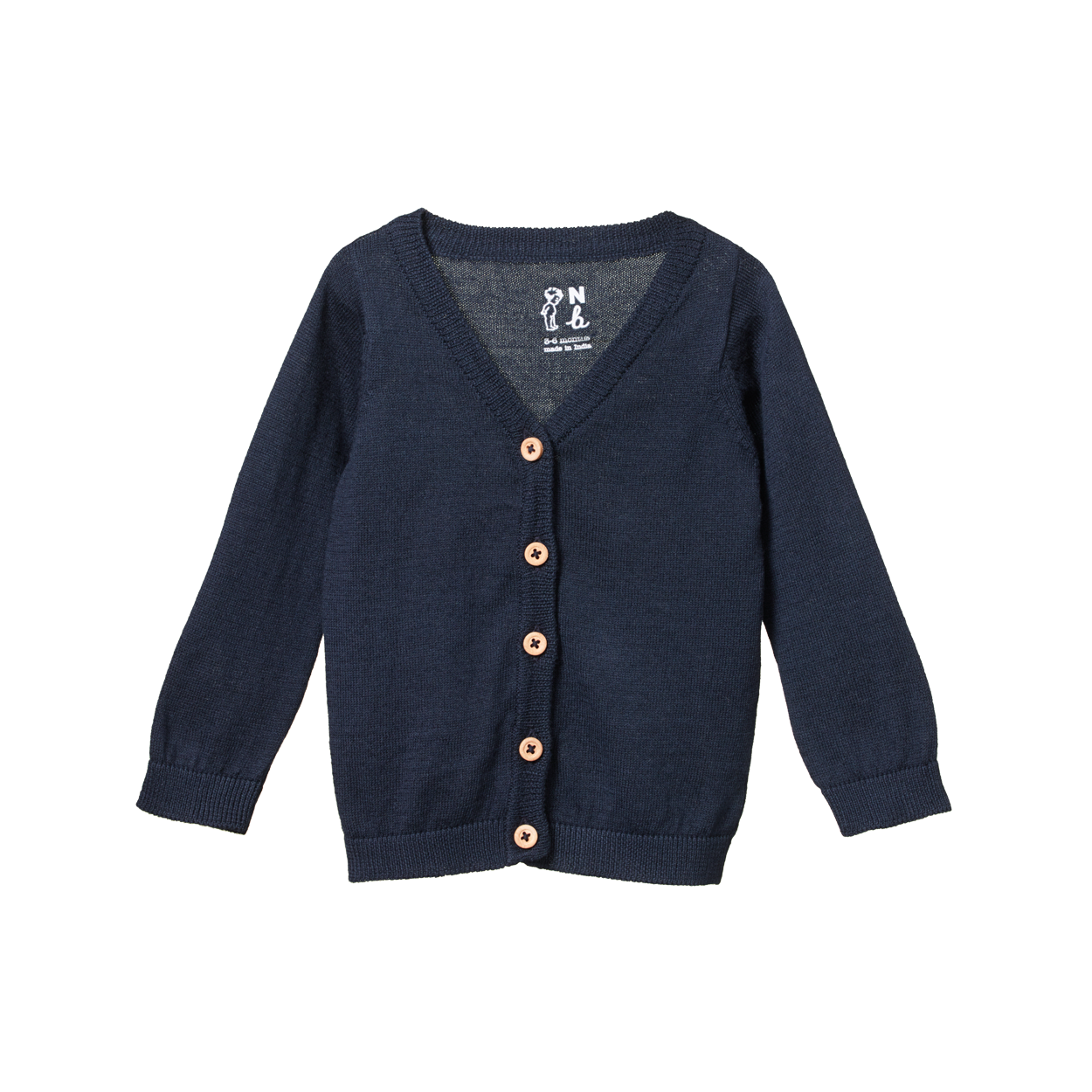 Nature Baby Light Cotton Knit Cardigan Navy