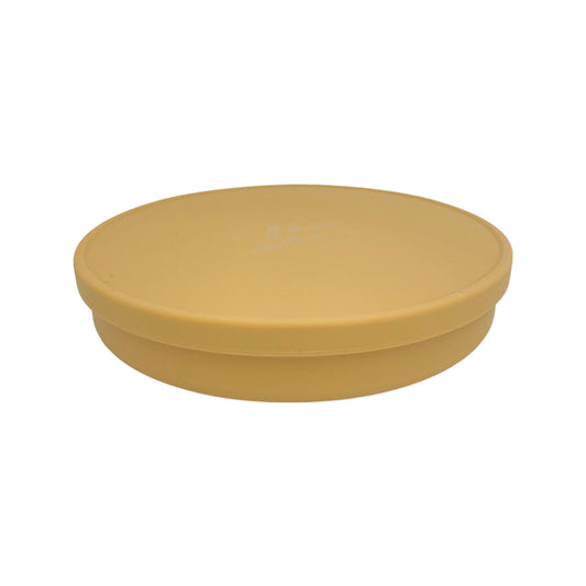 Petite Eats Silicone Plate with Lid Mustard