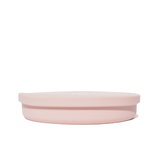 Petite Eats Silicone Plate with Lid Dusty Lilac