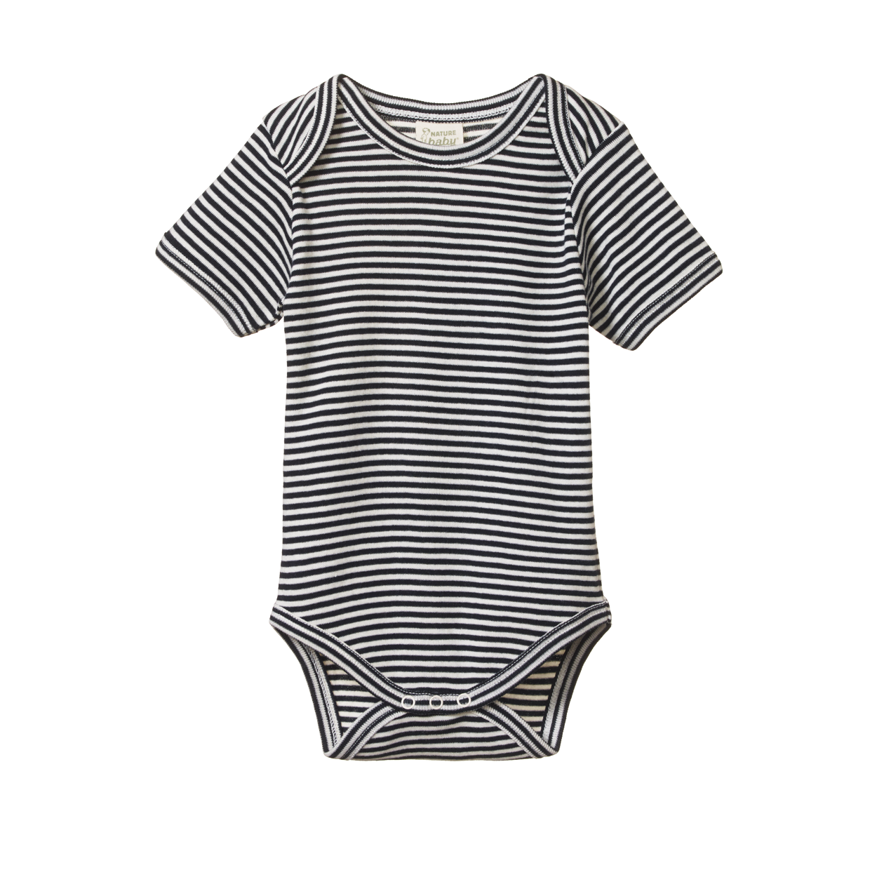 Nature Baby Short Sleeve Bodysuit Navy Stripe