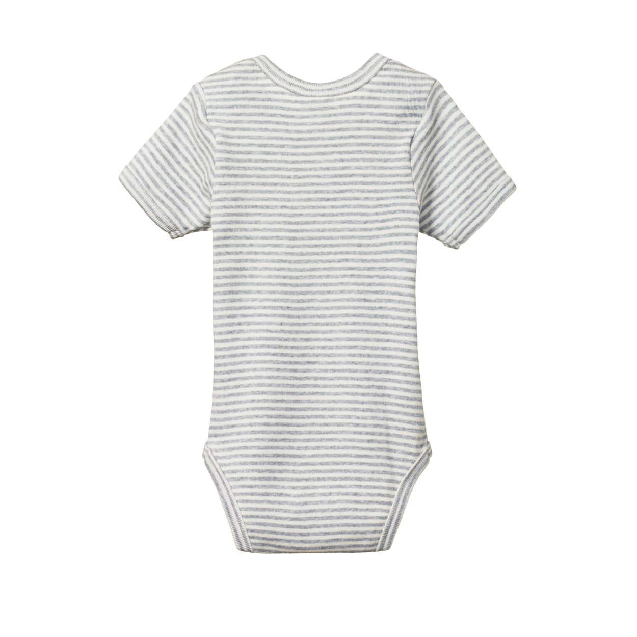 Nature Baby Short Sleeve Bodysuit Grey Marl Stripe