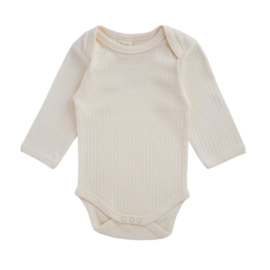 Nature Baby Long Sleeve Bodysuit Pointelle Natural