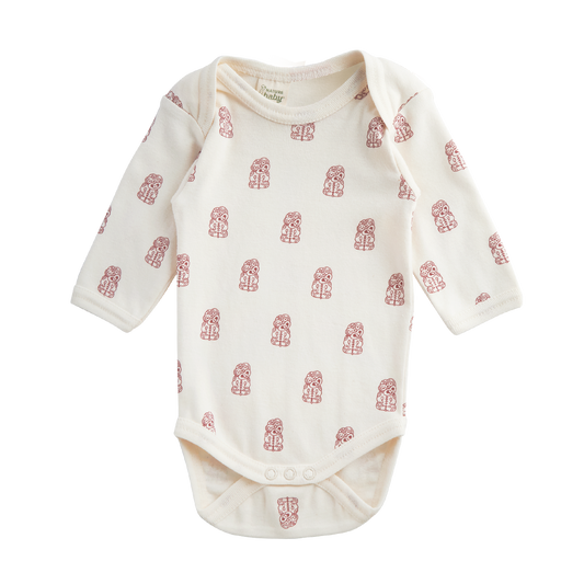 Nature Baby Long Sleeve Bodysuit Tiki Print